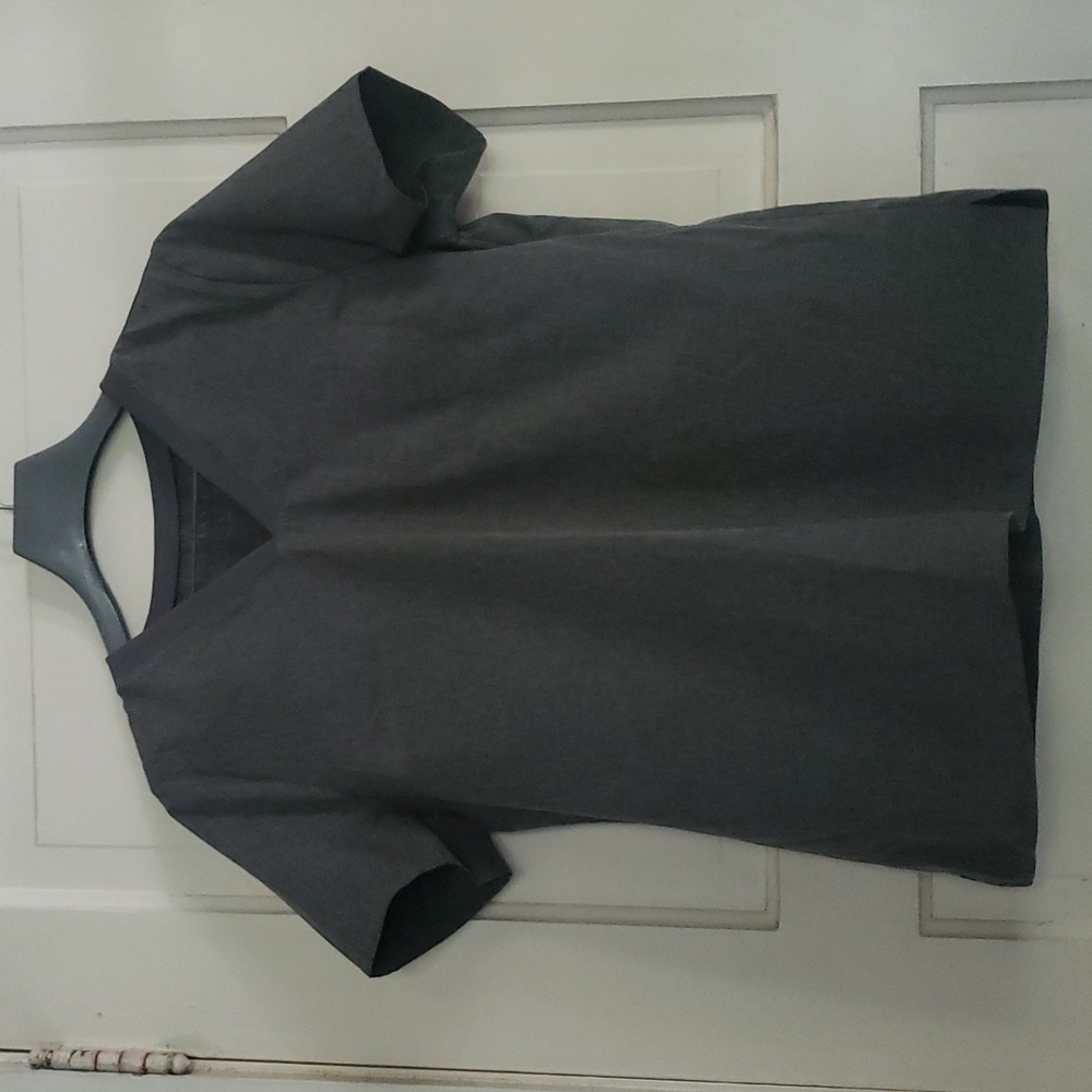 Jaanuu, large, Heather Grey Scrub Top